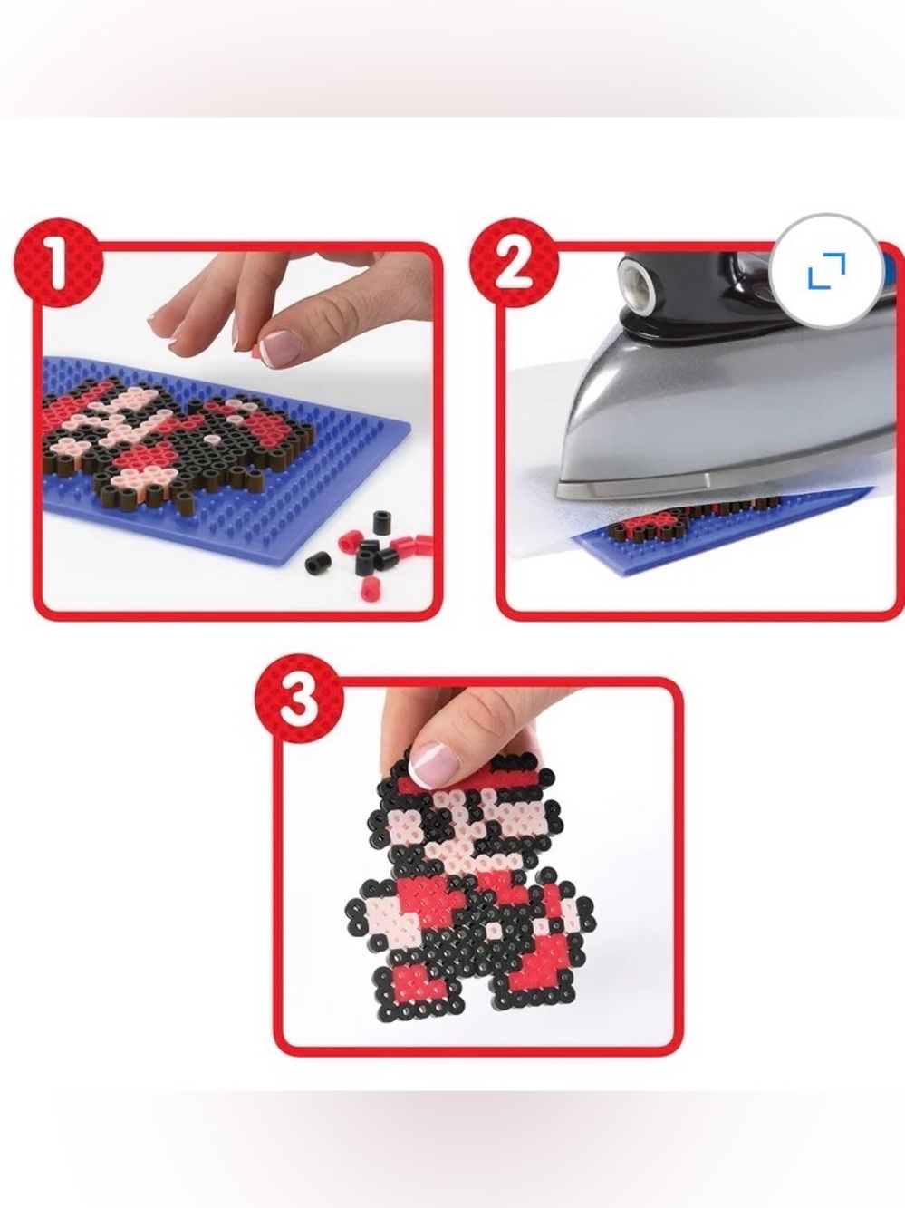 E33 Perler Super Mario Bros. 3 Fused Bead Bucket, Ages 6 and up, 5003 Pieces - Picture 5 of 5
